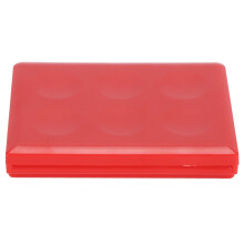 2 piezas Caja de acuarelas vacía 12-Celdas de plástico rojo