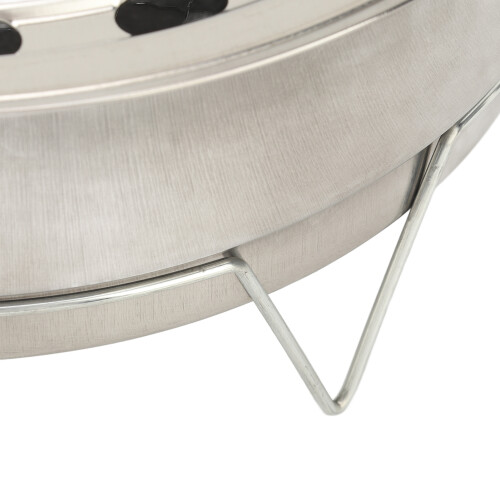 Tragbarer runder Holzkohlegrill, kompakter Eisenofen 2