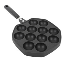 Takoyaki-Pfanne mit 12 Mulden, Aluminiumlegierung, 34,5 x 18 cm