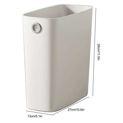 Modelo Slim OpenTop basurero 9.8L 28x27x13cm Blanco 1