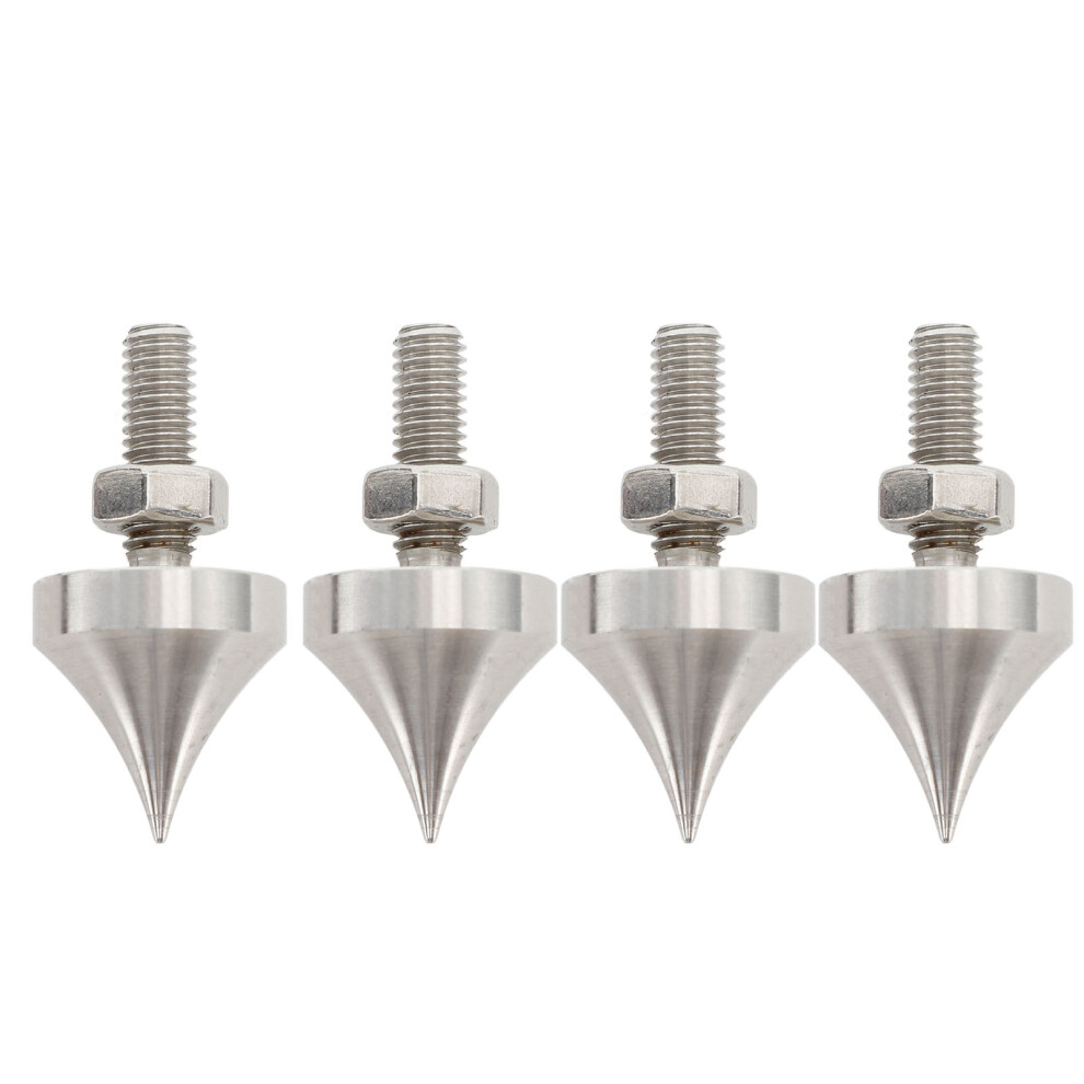 Stainless Steel Hifi Speaker Spike Isolation Feet 4Pcs 40X20mm Silver 7901335799726