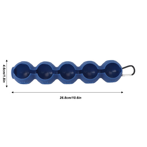 Blauer Golfballhalter - hält 5 Bälle 26,8x4,6x4cm 1
