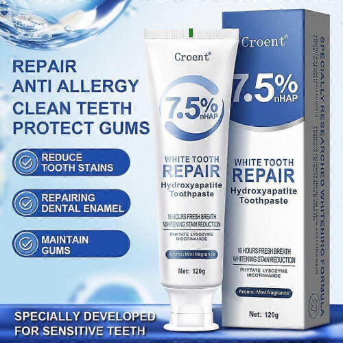 (3PCS)Hydroxyapatite Toothpaste for Advanced Enamel Protection, Gentle and Effective Formula, Fluoride-Free Toothpaste for Sensitive Teeth 1