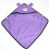 Bata de baño para gatos con capucha de microfibra morada, talla M 5