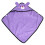 Bata de baño para gatos con capucha de microfibra morada, talla M 2