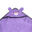 Bata de baño para gatos con capucha de microfibra morada, talla M 8
