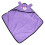 Bata de baño para gatos con capucha de microfibra morada, talla M 1