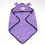 Bata de baño para gatos con capucha de microfibra morada, talla M 3