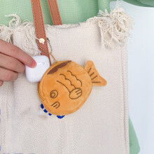 Porte-monnaie en peluche Taiyaki petit câble de données couleur
