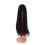 Parrucca per bambola BJD 1/4, lunga e liscia, nero/rosso vino 1