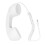 Combiné téléphonique rétro sans fil en ABS blanc, son clair 8
