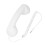 Combiné téléphonique rétro sans fil en ABS blanc, son clair 10