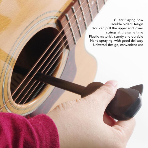 Arco de plástico para guitarra con púa, universal, de dos caras 2