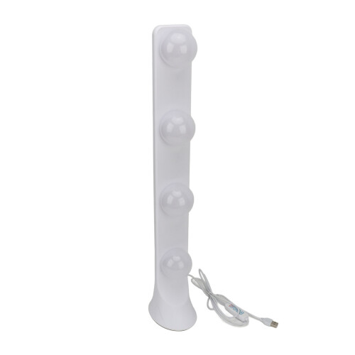 LED-Spiegellicht 4-LED USB-A, 3 Farbtemperaturen, ABS