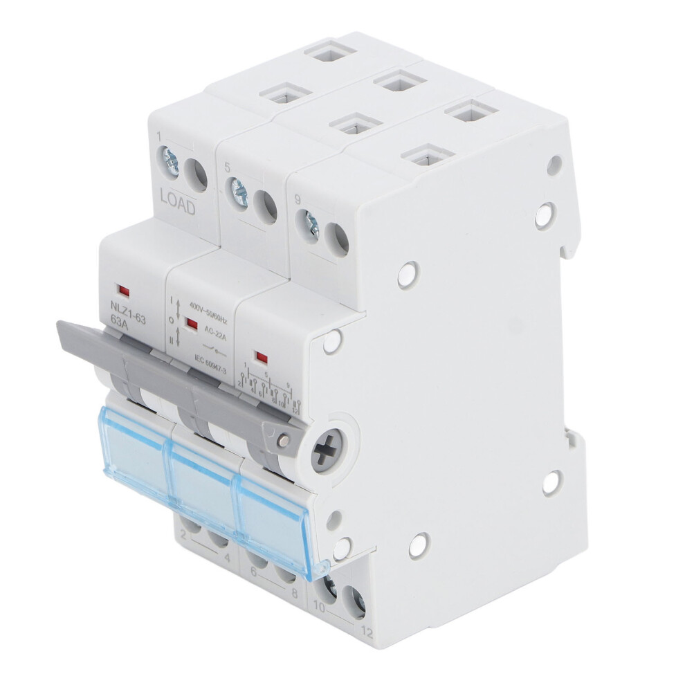 Manual Dual Power Transfer Switch 3P 63A 400Vac Din Rail Mount 9341335807935