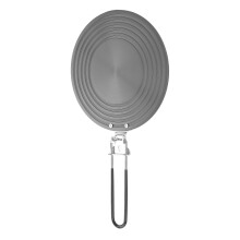 Aluminium-Legierung Kochfeld Heizplatte Hitzeverteiler Reducer Flammenwächter Simmerplatte mit abnehmbarem Griff für die Küche 28cm/11.02