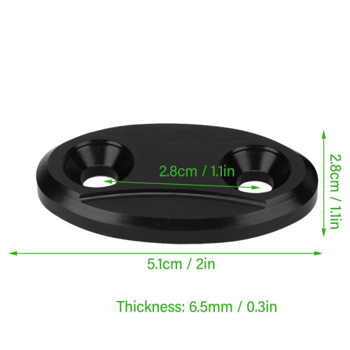 2 pièces cache de base du miroir en aluminium noir S1000RR/R1 1