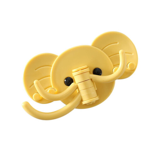 Gancho de pared con cabeza de elefante ABS autoadhesivo 24,00 g