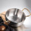 Pot à ramen coréen en acier inoxydable compatible induction argent 6