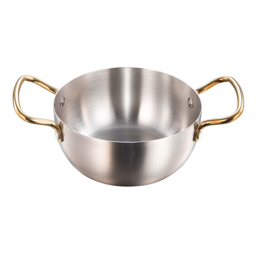 Pot à ramen coréen en acier inoxydable compatible induction argent 1