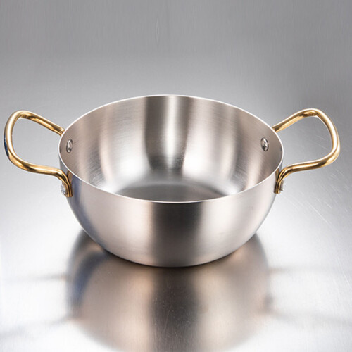Pot à ramen coréen en acier inoxydable compatible induction argent 2