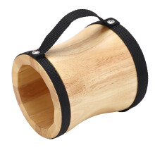 Handtrommel-Set – Holz- und Schafsleder-Top, Schwarz, Schlagzeugstöcke