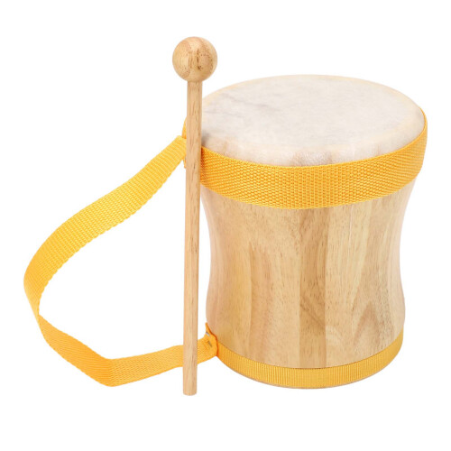 Percussion Hand Drum Kit mit Holz-Schafsleder-Top, gelbe Farbe, inklusive Stick 1
