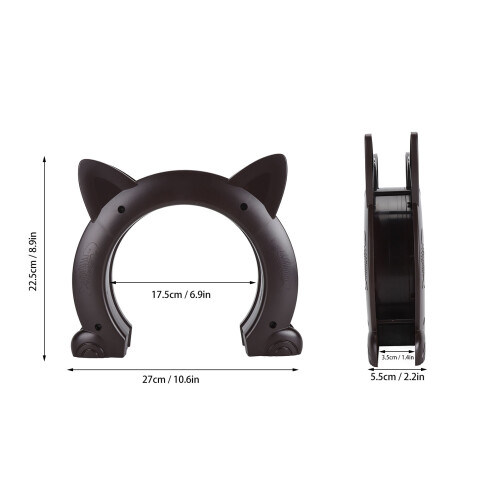 Braunes ABS-Katzen-Innentürloch-Kit Einfacher Einbau 1