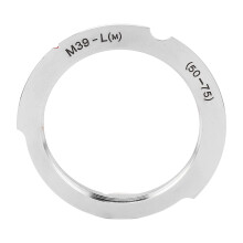 Anneau d'adaptation M39-LM pour objectif, aluminium argenté, 50/75 mm