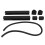 Golf Cart Windshield Clips Kit for G29 Driver 2 2017+ Plastic Rubber 16
