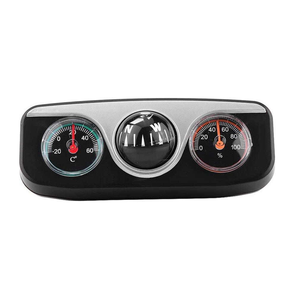 3 In 1 Car Truck Dashboard Navigation Thermometer Hygrometer With Self-Adhesive Tape For Cars Boats Marine Trucks 6493810526251