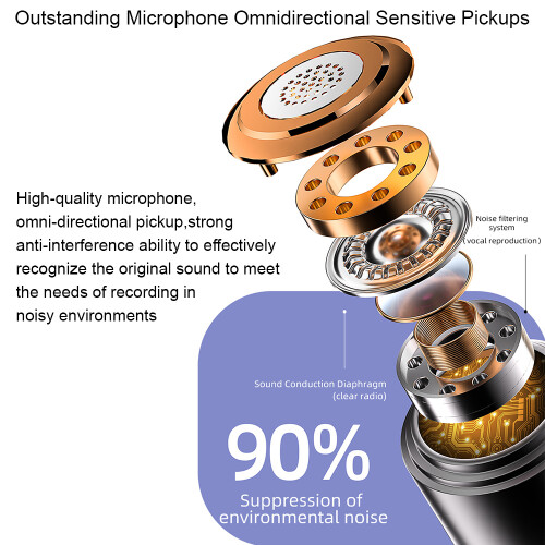 Micrófono lavalier 2.4G, 70 mAh, compacto, color varía 1
