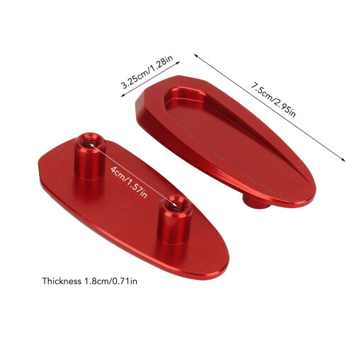2 pezzi Copertura della base dello specchio in alluminio rosso compatibile con S1000RR 1