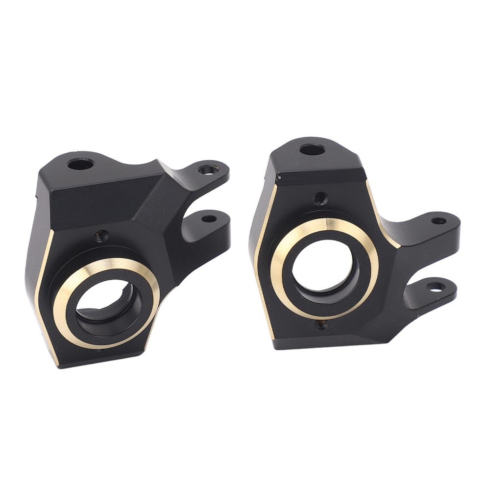 2 Pcs Brass Front Axle Steering Knuckle For Scx10 Ii Ar44 Rc Black 7601335824298