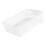 Rectangular Plastic Desktop Storage Basket, Space Saving, Stackable Bin for Snacks & Toys, L 11
