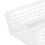 Rectangular Plastic Desktop Storage Basket, Space Saving, Stackable Bin for Snacks & Toys, L 6