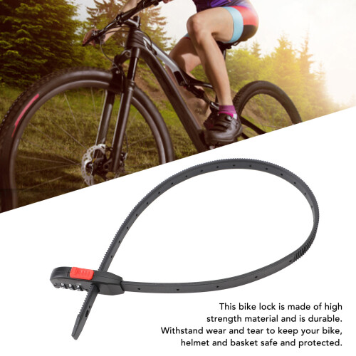 Cavo lucchetto per bici con password compatto - ABS e acciaio inossidabile 2