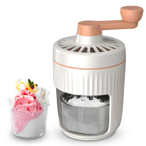 Machine à glace pilée à manivelle 9,06 x 5,12 po orange 2
