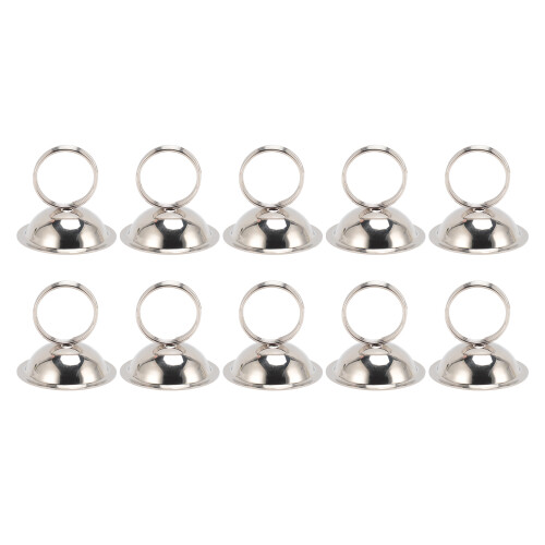 10 Stück Edelstahl-Tischnummernhalter, Silber 1