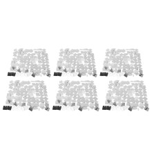 6 Stück Glänzender PVC-Wandhintergrund 30x30 cm Silber