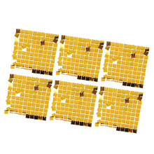 Glänzender Wandhintergrund 6er-Set 30x30cm 11.8x11.8in Gold
