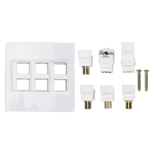 Piastra murale multimediale 3.5mm TV9.5 3RCA pannello AV 2