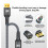 Cavo DisplayPort 2.1, 40 Gbps, 9,8 piedi, Argento 9