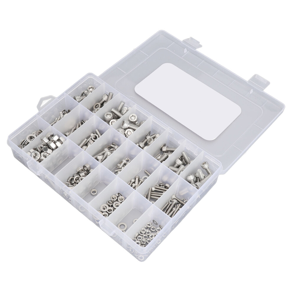 520Pcs Metric Bolts Nuts Assortment Kit M3 M4 M5 M6 Stainless Steel Screws 9491335834834
