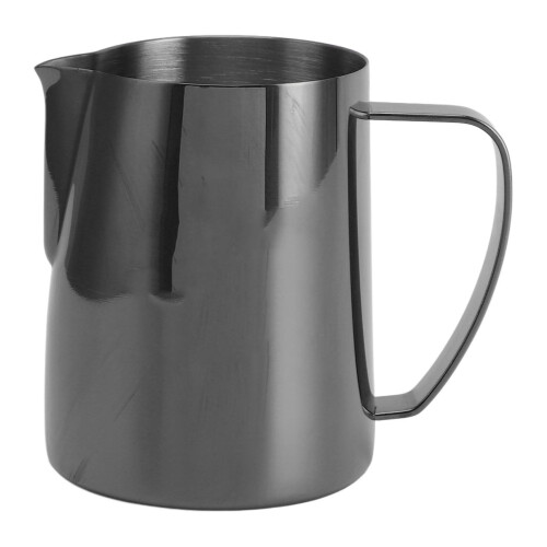 Jarra para espumar leche 304 acero inoxidable 600 ml negro 2