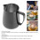 Pichet à mousse de lait en acier inoxydable 304 400 ml noir 5