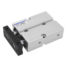 Dual-Action Pneumatikzylinder Aluminiumlegierung mit doppeltem Rod, Doppelwellenluftzylinder, 20 mm Durchmesser, 20 mm Hub