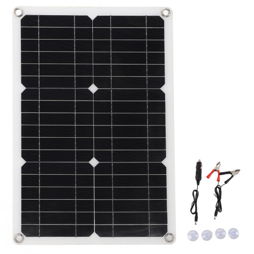 Panel monocristalino semi-flexible negro de 18 V 20 W 1