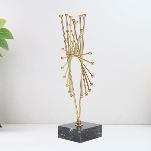 Elegante abstrakte Linie Metallornamente Eisen Marmor 2