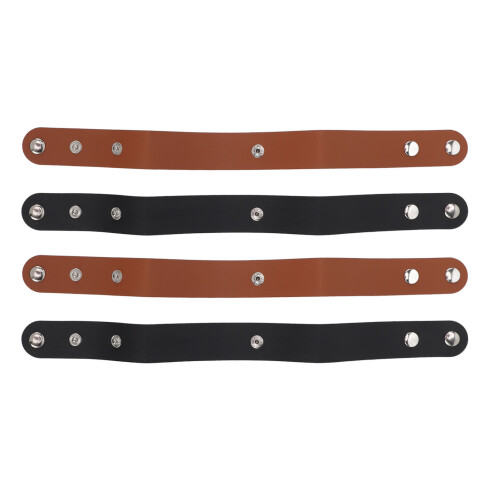 4 Stück Leder-Peitschenholster Schwarz/Braun 13,8 cm 2
